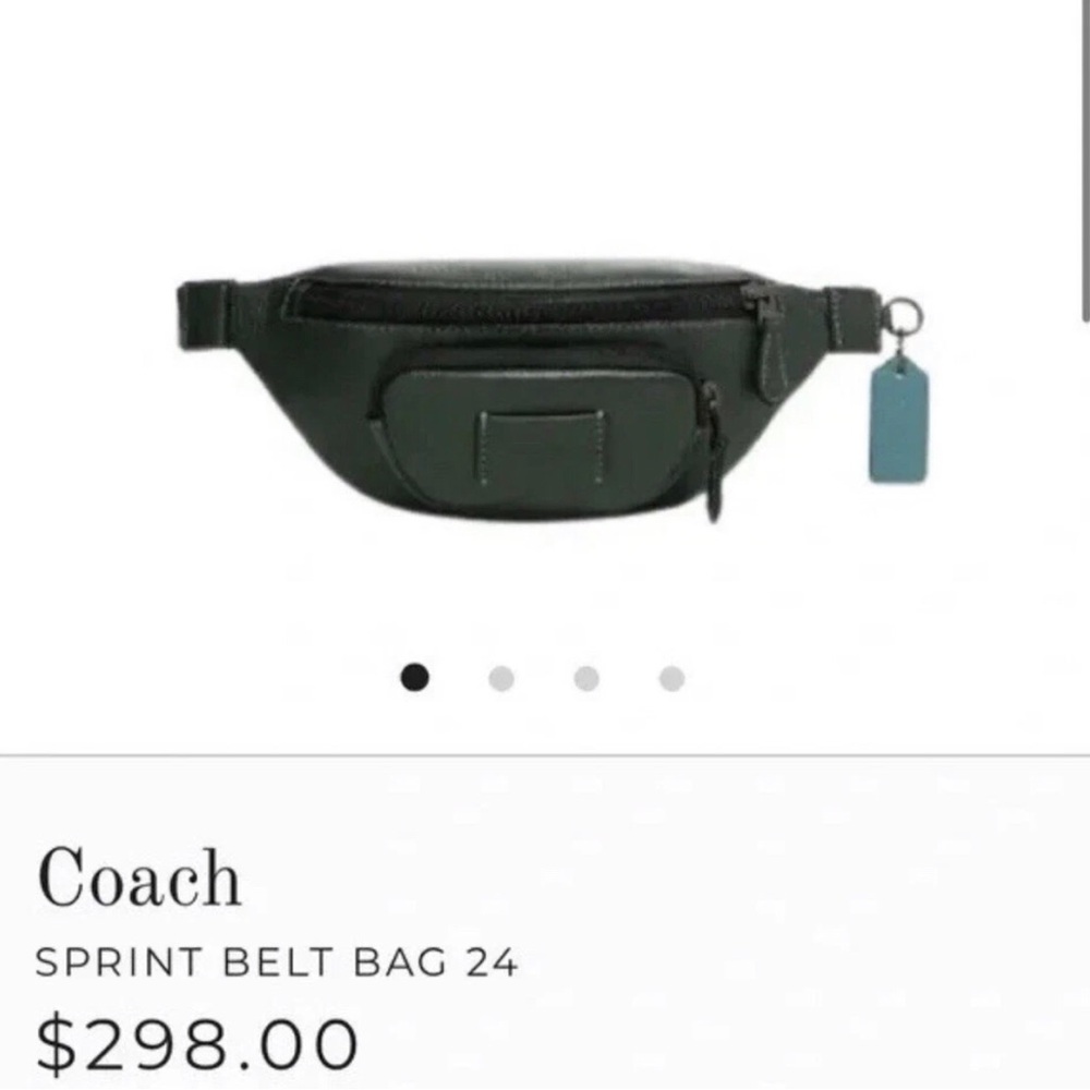 Coach Green Leather cross-body Belt Bag (Fossil, Michael Kors, Kate Spad, Y-3)